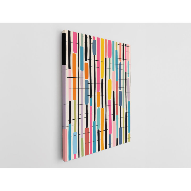 Impression sur toile de formes géométriques abstraites peintes colorées, décoration murale moderne pour la maison et le bureau