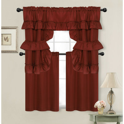 Sonja Ruffled Kitchen Curtain