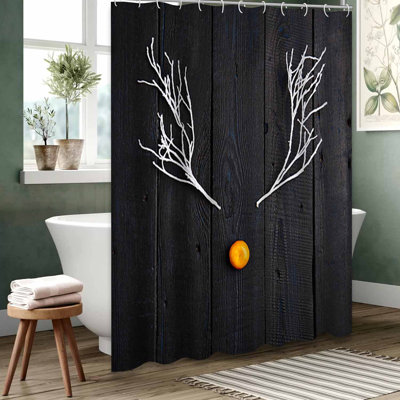 Rideau de douche imperméable brun clair, rideaux de douche pour la salle de bain avec 12 crochets