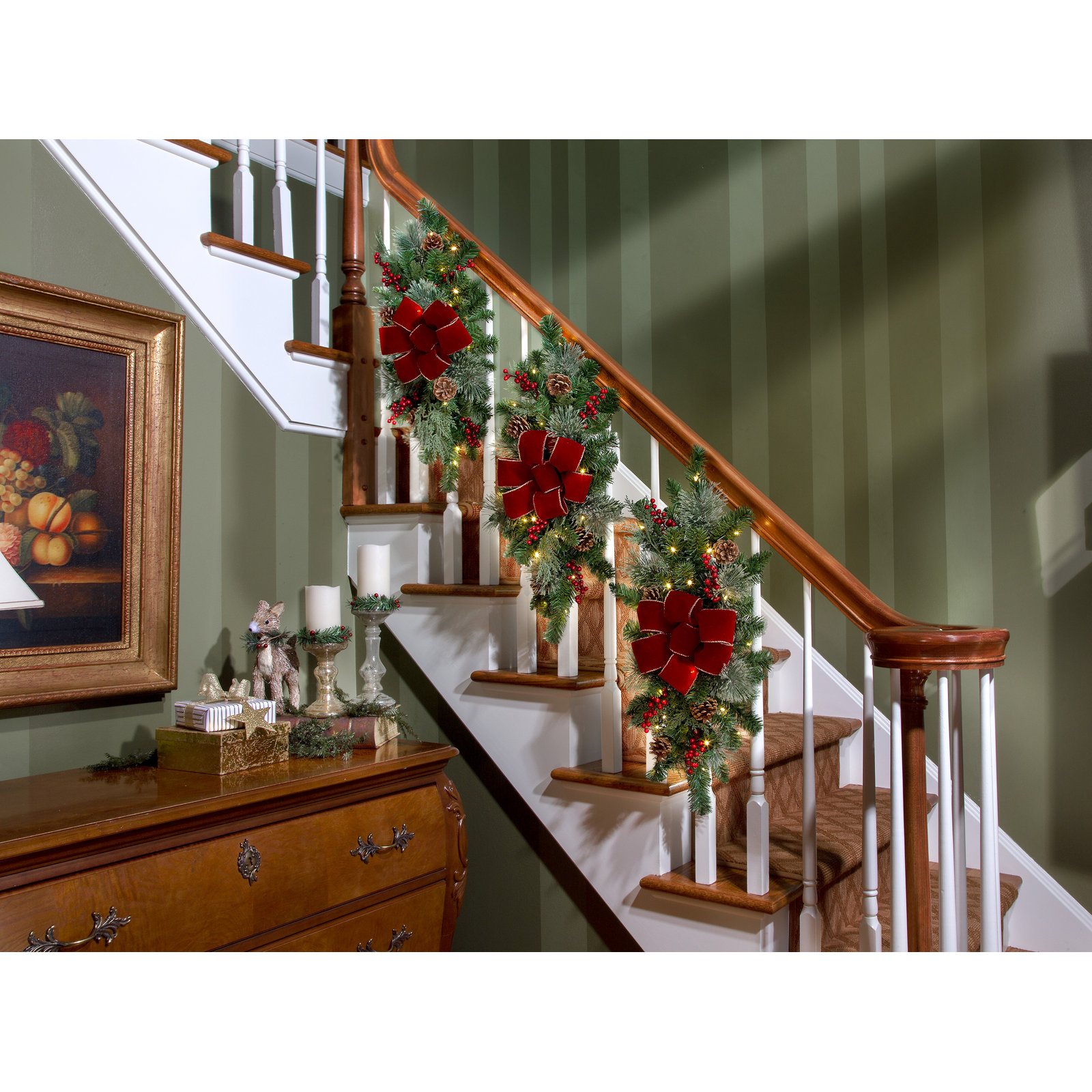 Hafner Lighted Faux Pine Swag