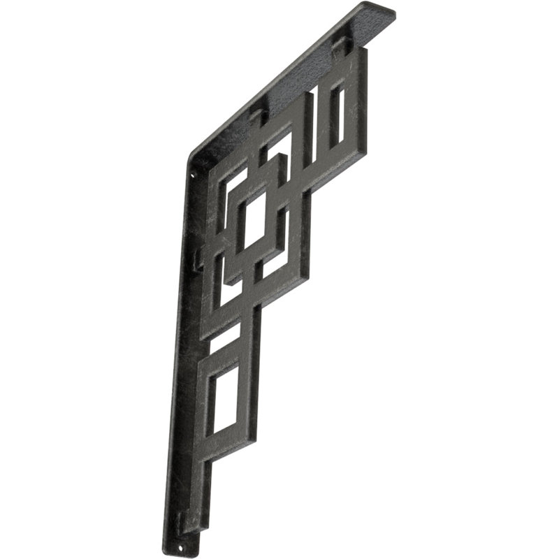 Support en fer forgé Eris de 1 1/2 po x P 12 po x H 15 po (support central simple), argent antique, Argent antique