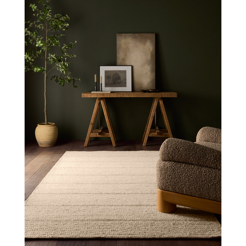 Tapis brun clair / beige fait à la main Vibe By Latitude Run® Almeda, Rectangulaire 8 pi x 10 pi