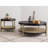 Black Round End Table