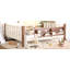 Lit double pleine grandeur avec bibliothèques de rangement, lit en bois massif pour enfants avec de jolis escaliers et garde-corps, aucun sommier nécessaire, beige-275433894-275433891