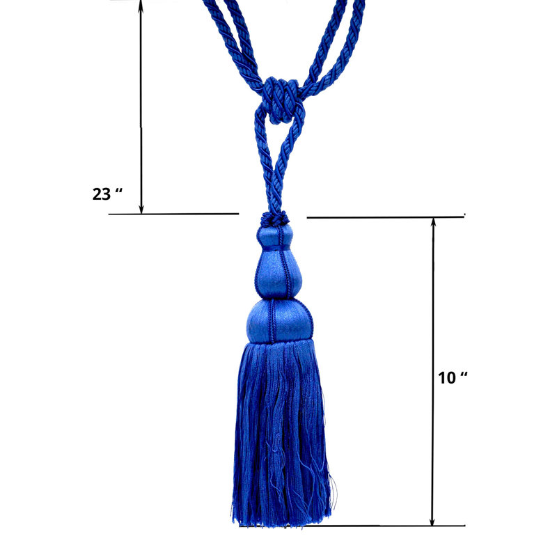 Bleier Rayon 10" Curtain Tieback, Royal Blue