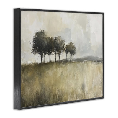 Earthy Woodland Trees Framed Giclee, design by Mona Grace