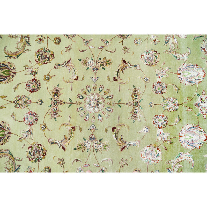 Intricately Oriental Area Rug in Light Blue, Rectangle 6' x 9'