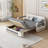 Kenidi 50.3'' Slipcovered Reclining Sleeper Sofa