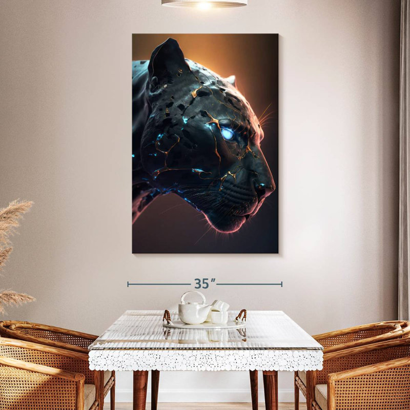 Brampt The Panther's Face, 51" H x 34" W