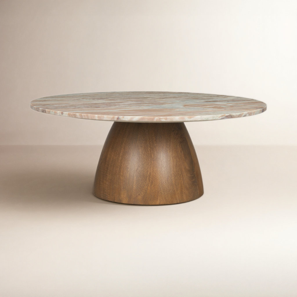 Mellonia 42" Genuine Marble Coffee Table