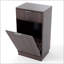 Armoire poubelle inclinable 11 gallons Woodgrain avec tiroir à texture ondulée et bac coulissant