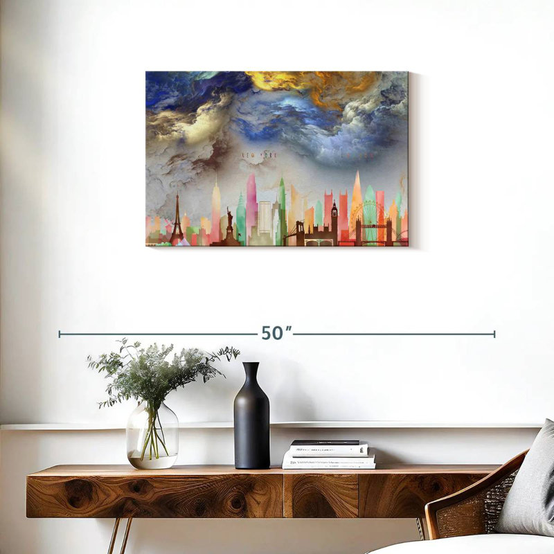 Sireci Dream Cities, 20" H x 30" W