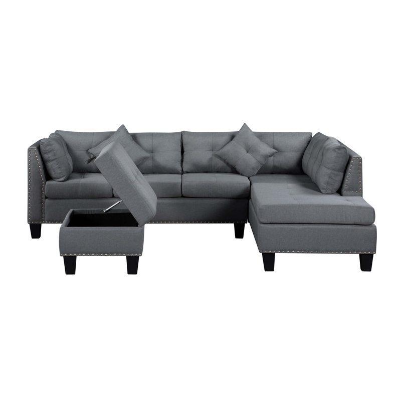 Canapé, chaise et repose-pieds rembourrés 104,5 po