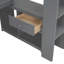 Lit mezzanine en bois gris foncé avec bureau, DEL et chargement multifonctionnel pour économiser de l'espace-1314162768