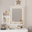 Meuble-lavabo l 31,5 po x P 15,6 po x H 55,1 po avec miroir lumineux 3 couleurs