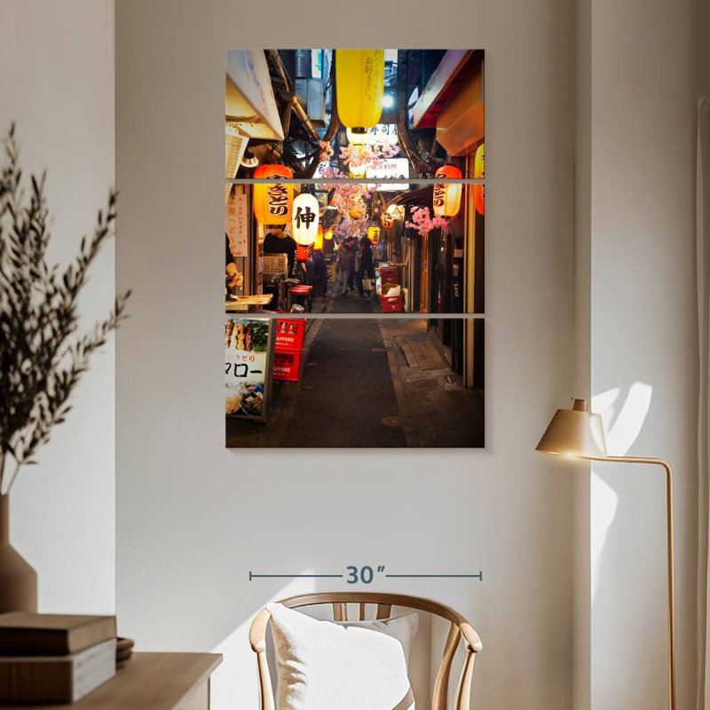 Tokyo Omoide Yokocho By Night, 65" H x 42" W