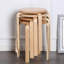 Ensemble de tabourets empilables en bois cintré de 6 po, 18 po, empilables et sans dossier