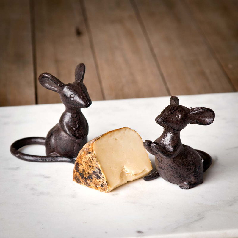 2 Piece Cast Iron Mice Pair Figurine