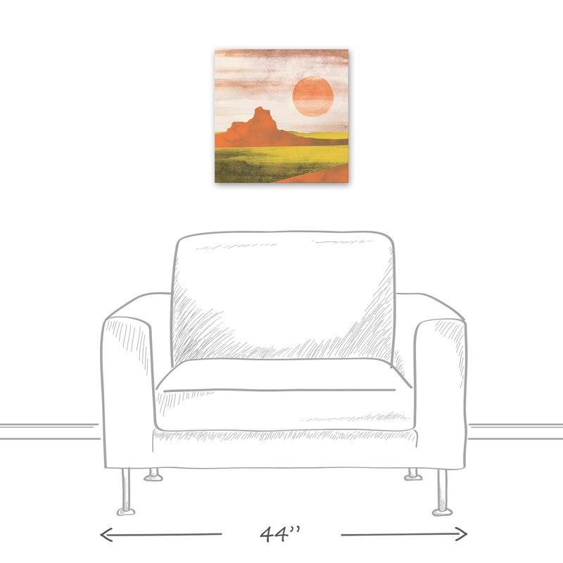 Paysage bohème sur toile, H 12 po x l 12 po x P 1,25 po, Sans cadre