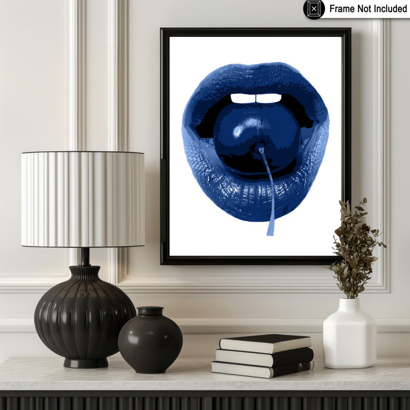 Blue Cherry, Unframed, Poster, 18"H x 24"W