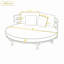 Chaise longue en bois avec 4 coussins et coussin