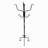 Coat Rack, Hall Tree, Free Standing, 8 Hooks, Entryway, 74"H, Bedroom, Black Metal, Transitional