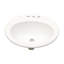 Lavabo ovale encastré en céramique blanche de 20 x 18 po en céramique - Style moderne, résistant aux taches, convient à divers espaces.