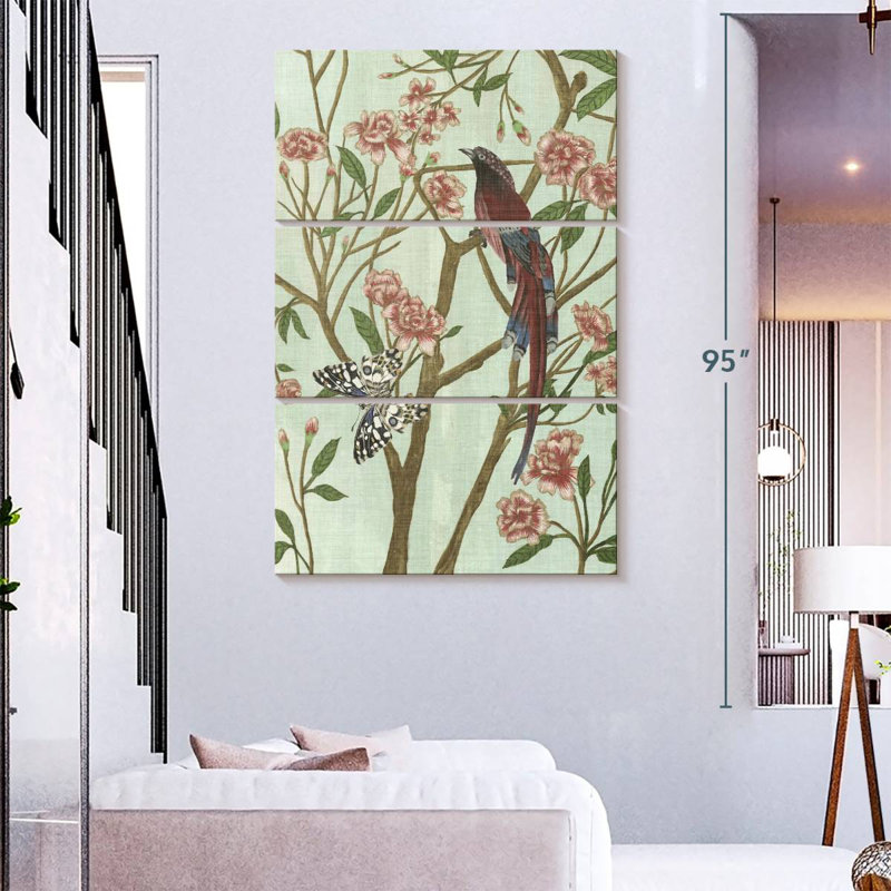 Brampt délicat chinoiserie III, H 74 po x l 48 po