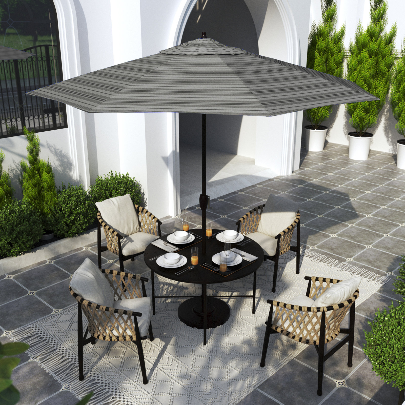 Astraea 108'' Outdoor Umbrella, Welfleet Steel Outdura®