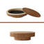 Table basse 47 po ovale avec rangement Table d'appoint moderne en placage de bois massif pour salon, chambre à coucher, appartement ou bureau-1372386164