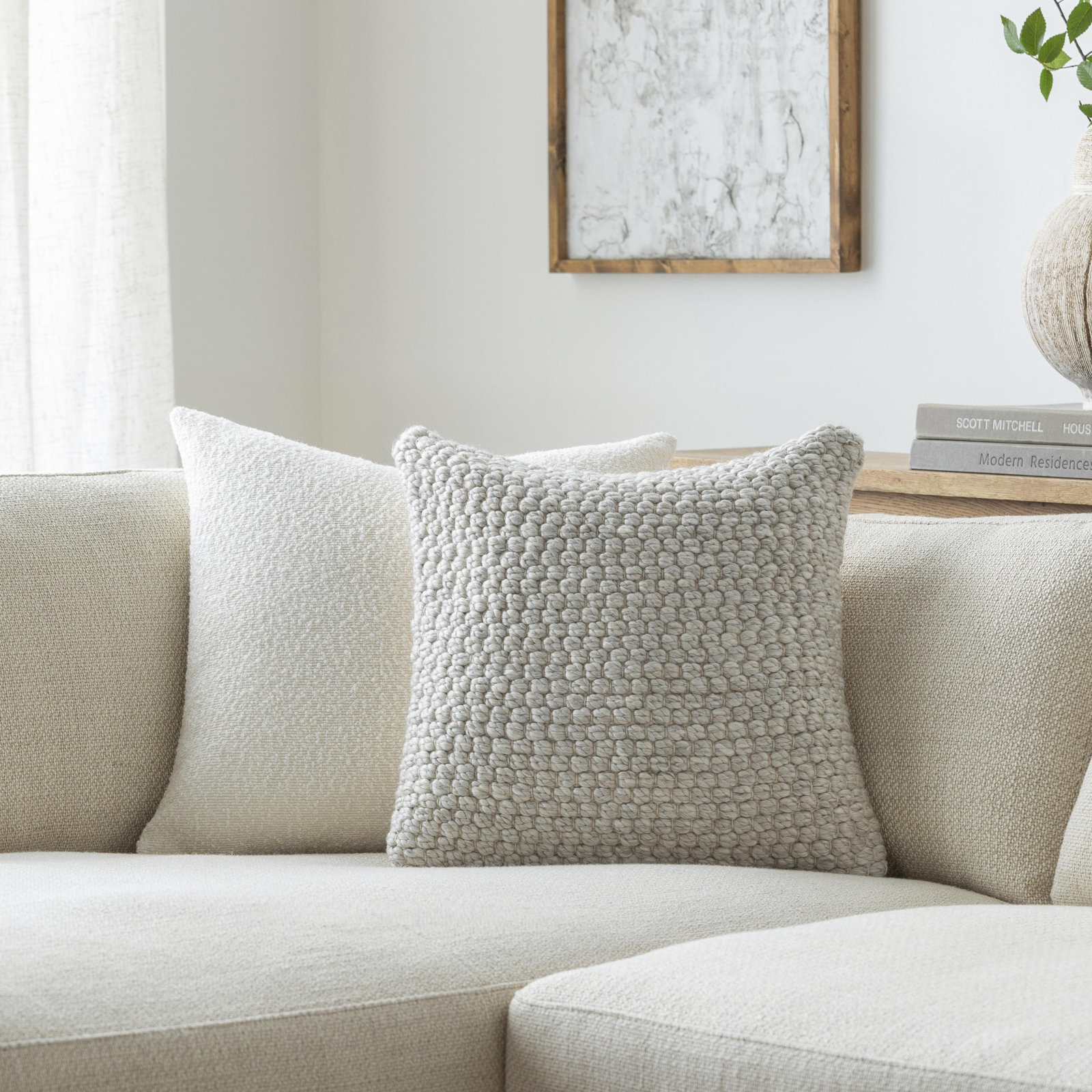 Kolapur Rayon/Viscose Throw Pillow, Polyester, 22"H x 22"W