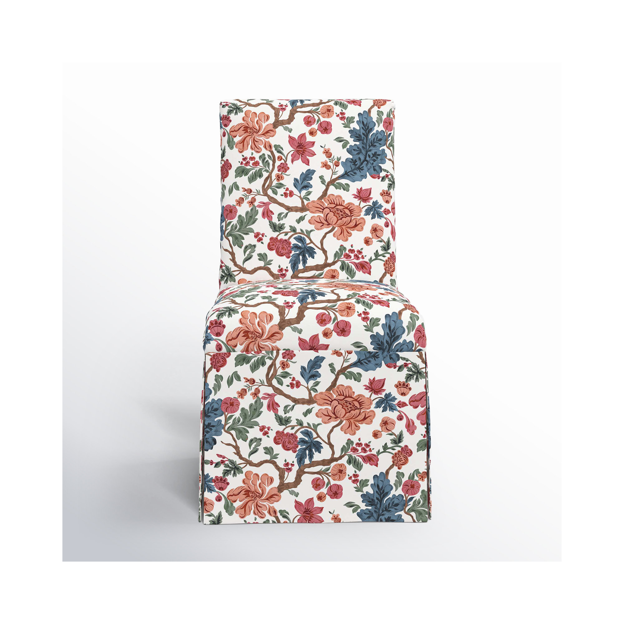 Ivanka Upholstered Parsons Chair, Blockprint Multi