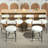 Counter Height bar stools, 24" bar stools , Boucle Counter Stools With Back, Boucle bar stools For Kitchen Island, Dining Room(Set Of 4)-113610021