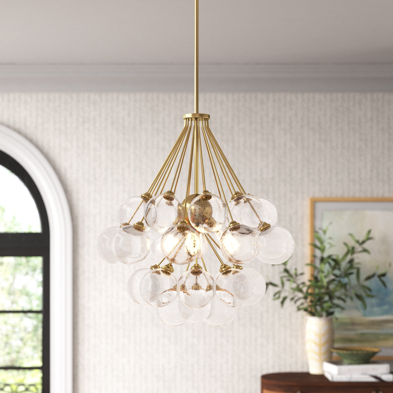 Logan 3-Light Chandelier, Satin Bronze