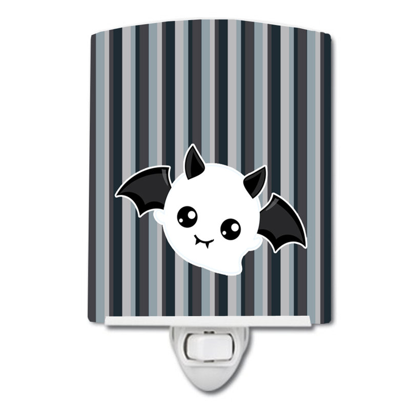 Éclairage de nuit en céramique ghost bat Halloween