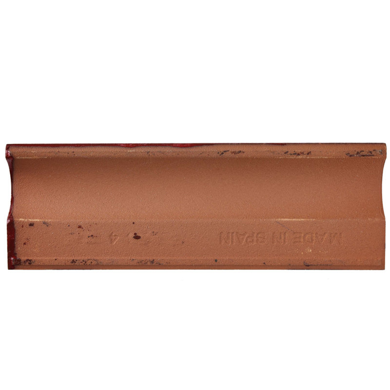 Antic Special 6" x 2" Glossy Ceramic Mudcap Tile Trim in Red