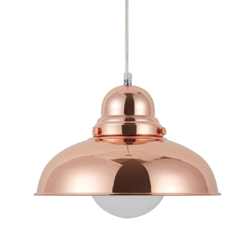 Chandler 1 - Light Copper Dome Pendant