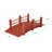 Wooden Garden Bridge with Double Rails