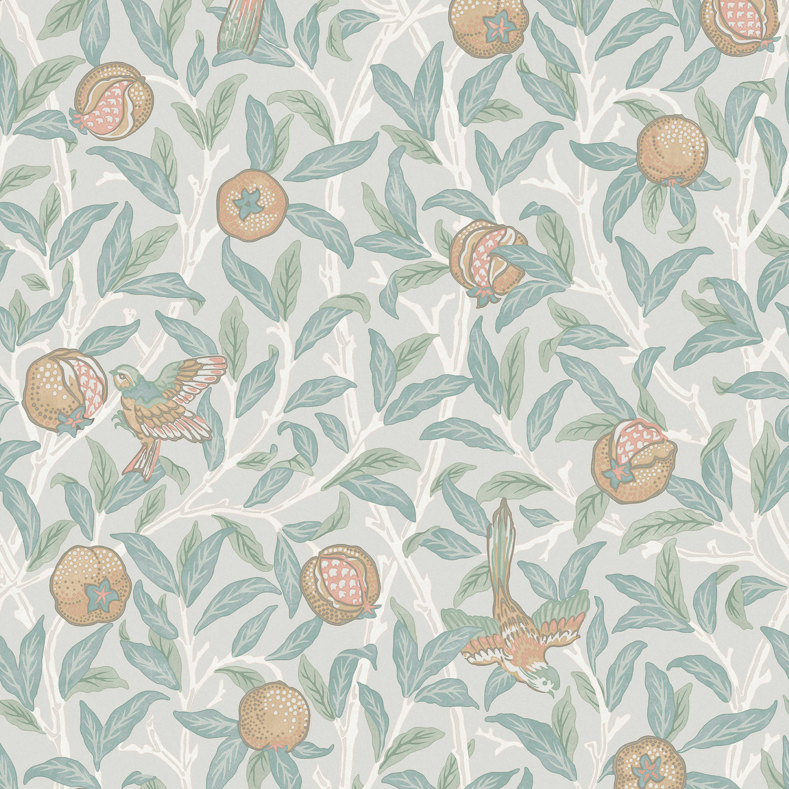 Nilda Floral Wallpaper, Duck Egg