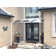 Menands 9.0m Width x 1.5m Depth Door Canopy Black-Bracket Clear-Sheet