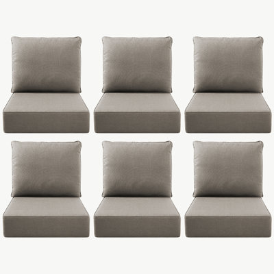 Zopitonia Outdoor Deep Seating Cushions For Swivel Gliders And Armchairs (Set Of 6)