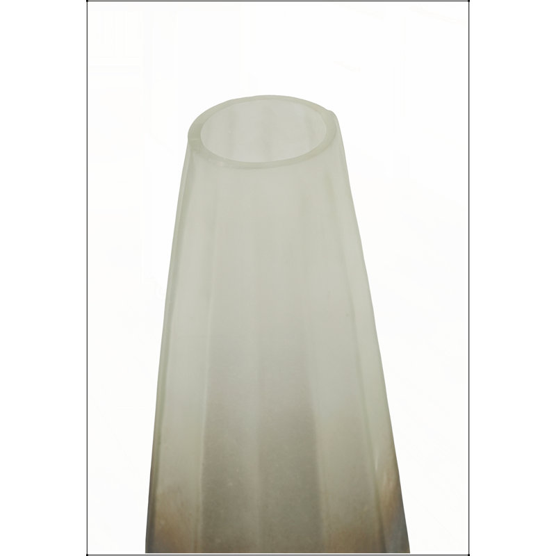 Vase en verre givré D6.8x20
