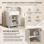 Meuble-lavabo autoportant 24 po en bois d'hévéa massif et panneau de fibres à densité moyenne, armoire blanche avec 2 portes à fermeture douce et tablette réglable, lavabo intégré en céramique blanc brillant, quincaillerie d'armoire complète assortie-130926449-131135494