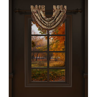Bordeaux Window Waterfall Valance