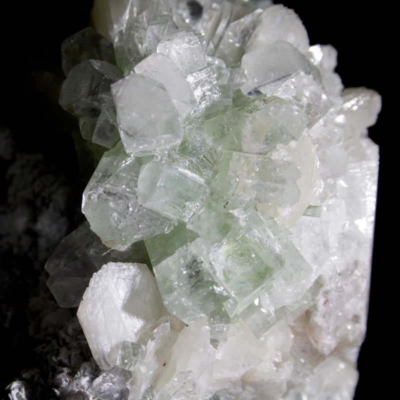 Esthétique apophyllite et stilbite sur calcédoine