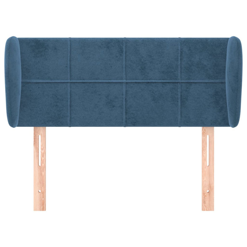 Headboard, Dark Blue Velvet, 88cm H x 83cm W x 23cm D
