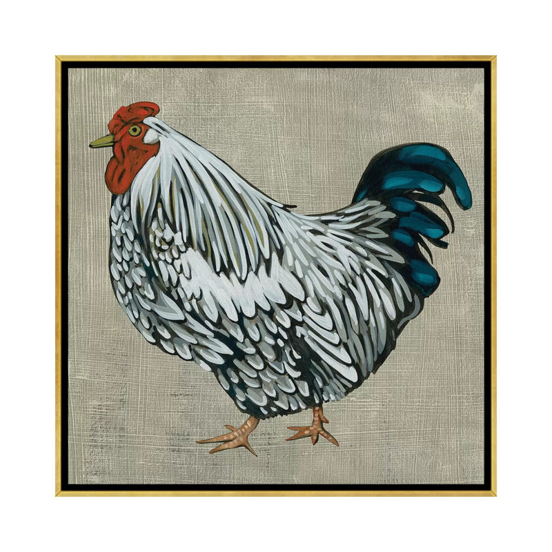 «Roost IV» par Chariklia Zarris - reproduction, Toile encadrée d'or, Aucun mat, H 26 po x l 26 po x P 1,5 po