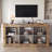 63" Rustic Farmhouse Console Table with 6 Open Cubbies