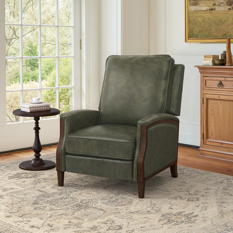 Fauteuil inclinable en similicuir l 32,3 po, Similicuir vert fougère