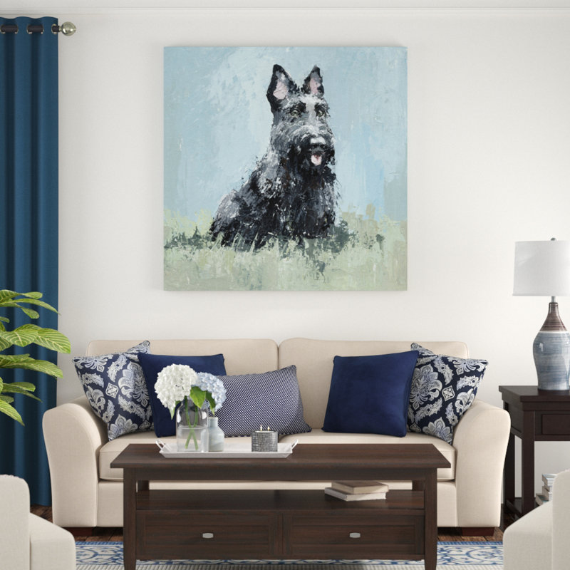 « guard dog », reproduction sur toile tendue, H 40 po x l 40 po x P 1,5 po